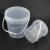 赫思迪格 JG-405 透明水桶 塑料桶 密封打包桶 带盖密封包装桶 食品级小水桶涂料桶 10L