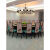 新中式圆桌餐厅吊灯带射灯餐饮店饭店大包厢包间包房吊灯酒店灯具 204336头布罩