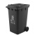 环群（HQPC）户外垃圾桶 分类垃圾桶 黑色 240升加厚加强轮+盖 102*55*62CM