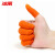 冰禹 一次性乳胶防滑防护手指套 工业橡胶指套 劳保手套 橘色大号  2包 （100个/包）