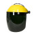 电焊面罩头戴式焊工防护面罩防冲击面屏防电焊眼镜氩弧焊帽 黄顶绿片