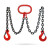 起重链条吊索具成套 链条索具杭鸽吊装工具羊角勾吊钩吊环组合吊 2吨0.5米2腿