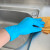 塞莫诗一次性合成手套蓝色食品级 多用途防水隔离厨房卫生酒店加厚型S901BL 100只中号M