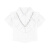 萃靓夏季泡泡袖短上衣2024新款白色polo领衬衫女别致衬气质荷叶边设计 白衬衫 s