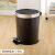 欧式创意带盖垃圾桶脚踏厨房客厅卫生间有盖脚踩小大号拉圾筒 黑色鳄鱼皮8L(送一卷垃圾袋)