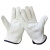 软羊皮老保电焊手套二保焊隔热防护手套搬运工作防护 白色加棉 五双