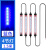 24V货车卡车改装尾翼后导流罩隔断灯流光跑马侧边灯led中网警示灯 24V蓝光4节灯1.5米/一条