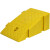 台阶垫斜坡垫塑料汽车路沿坡家庭用门槛爬坡板电动车上坡三角垫 黄色-高10cm（50*27cm） 配带螺丝
