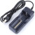 定制适用SupFire L6神火L3强光手电筒26650锂电池充电器18650双槽座充 USB双槽充+2个18650电池2300 毫