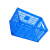 谐晟 蓝色塑料周转筐长方形蔬菜水果筐服装整理收纳箱高多用筐 61.5*42*32.5cm 1个