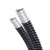 创优捷 包塑金属波纹软管 NJ13 内径13mm 黑色 1米 国标加厚阻燃镀锌电线电缆保护套管
