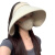 【5.0升级】防晒帽户外加大遮阳帽便携遮脸遮肩UV防晒冰丝帽 环绕米色