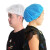 LISM一次性帽子头套无纺布厨师帽防尘卫生帽餐饮网帽厨房用帽 22寸白色加大款舒适男女通用共5