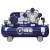 鸣固 空压机皮带机 220V工业型气泵皮带式空气压缩机蓝配银W-0.36/8(单相）3KW（整机四件套+F30钉枪+机油）