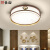 长裕新中式小客厅吸顶灯大气圆形实木灯具简约现代餐厅灯中国风
