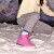 ROBOKIX冬季新款男童棉鞋大童二棉鞋加厚保暖儿童雪地靴加绒休闲 【不加绒】黑色/芭比粉 33码