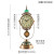 汉时（Hense） 欧式古典座钟创意客厅台钟轻奢装饰摆件摆钟玄关石英钟表HD6902 祖母绿玻璃款HD6903