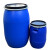 天颛法兰桶酿酒200升铁箍桶60L铁箍桶125KG120升圆桶废液桶泔水桶 60升闭口桶蓝色