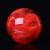 月璃熔炼红色水晶球摆件红水晶球居家客厅书桌 直径4厘米