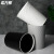 希万辉 商用轻奢带压圈螺旋垃圾桶办公室收纳废纸桶【灰色小号】XWH0272
