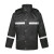 赫思迪格 反光雨衣雨裤套装 分体式保安站岗电动车雨披 黑色185/3XL HGJ-1445