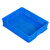 工创优品 加厚塑料筐PE周转箱水果蔬菜收纳框快递分拣镂空物流框 蓝色长375*宽300*高90mm