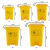 定制医疗垃圾桶废物大号回收桶黄色脚踏诊所用利器盒收集桶卫生桶 生活垃圾桶40L【灰色】