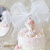 HYWLKJ蜜雪儿公主蛋糕装饰摆件网红仙女宝贝可爱女孩天使生日烘焙插件 搪胶粉色安妮11A