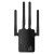 wifi信号增强放大器5G千兆双频Wi-Fi扩大器2.4g无线网 万能中继接收器家用路由器穿墙扩展器 300M百兆中继器（黑色） 20dBm