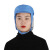 工作帽子男女包头发帽白色发网厨师食堂防尘帽卫生网帽 蓝色网帽 均码