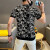玛萨洛冰丝镂空短袖t恤男士夏季韩版凉感上衣服个性网眼男装打底衫 黑色  M/165适合100-120斤
