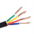 珠江电缆国标铜芯软电缆rvv护套线电线RVV5X4平方 一米价
