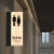 发光洗手间厕所电梯带箭头指示牌订制带灯亮商场吊挂卫生间标识牌 侧装款接电双面洗手间 90x28cm