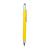 学生快乐笔多功能六合一中性笔圆珠笔带尺子水平仪螺丝刀铝笔杆 黄色+赠5蓝笔芯