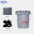 中环力安 带刻度加水桶长嘴塑料提水桶保洁带刻度方口水桶 14L大号灰色