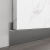 遄运悦能金属暗装铝合金踢脚线隐形内嵌地板地线墙面贴T型封边4/6公分 典雅黑386 (按米出售);