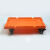 Totelife工业风加厚收纳箱塑料户外客厅带轮收纳储物箱桌面整理盒 橙色单独小车 Totelife工业风收纳箱