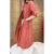 索宛亦（SUOWANYI）衣女中长款轻薄款风衣透气春夏时尚洋气衬衫中年外套潮 砖红色 2XL 建议110-120斤