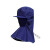 新厂工作帽披肩帽帽卫生防尘帽包头帽子彩色车间帽男女款 蓝色