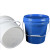 冰禹 圆形塑料桶 密封桶水桶包装桶打包桶 10L白色 BYxx-222