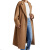 MaxMara/麦丝玛拉  MADAME系列 女士双排扣中长款羊毛大衣外套女 驼色 法码32
