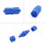 蓝色快拧塑料接头防腐蚀气管塑钢接头快速拧气动螺纹直通弯头三通 PC10-03