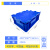 定制 标准可堆式物流箱塑料周转箱塑料储物箱收纳箱有盖物流箱 B箱-翻盖蓝色
