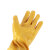 耐油 酸碱衬胶手套 防滑 耐磨 棉毛浸塑手套7天发货 黄色 均码