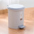  茶花垃圾桶带盖脚踩式9.6L 厨房办公室塑料分类清洁收纳28cm圆型废纸篓客厅卫生筒 15011K 蓝色