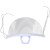 定制适用于餐饮专用口罩透明塑料厨房餐厅食堂厨师商用防雾口水飞 白色花边散装50个(独立包装)