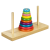 酷克莱十层小学生智力玩具儿童叠叠圈汉罗塔木制逻辑思维比赛专用 盒装2820)汉诺塔(十层大号