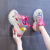 骁尚（XIAOSHANG）内增高包头凉鞋女2023年新款夏季老爹鞋镂空透气松糕厚底运动女鞋 玫红色 35