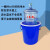 干湿过滤分离带滤网垃圾桶大号厨房厨余茶水茶叶沥水水桶篮桶 蓝色18升【有盖子】+蓝色沥水篮
