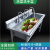 商用不锈钢水槽单槽加厚大洗菜盆洗手池厨房带平台支架一体水池 长水池10*0*0cm1.0厚 带U